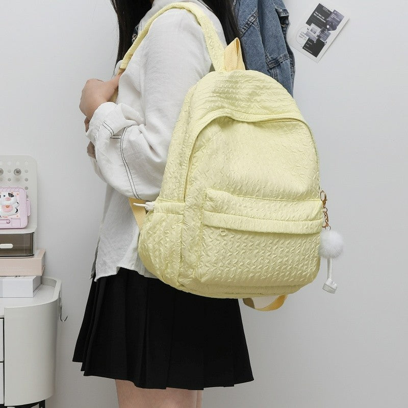 Textured Quilted Backpack