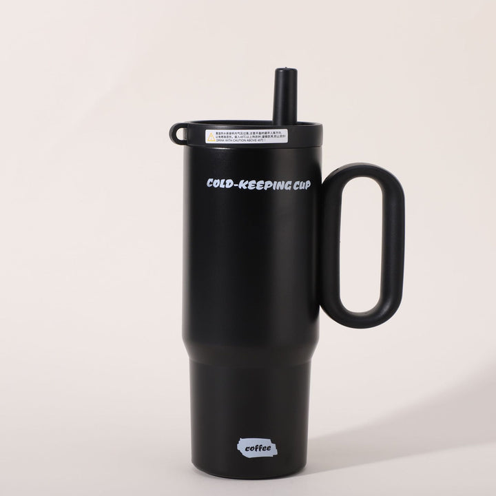 Ladies insulated coffee mug with carrying handle Bowlift