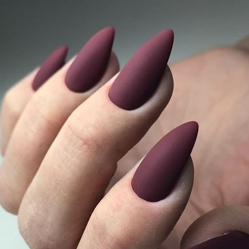 Matte Stiletto Press-On Nails Bowlift