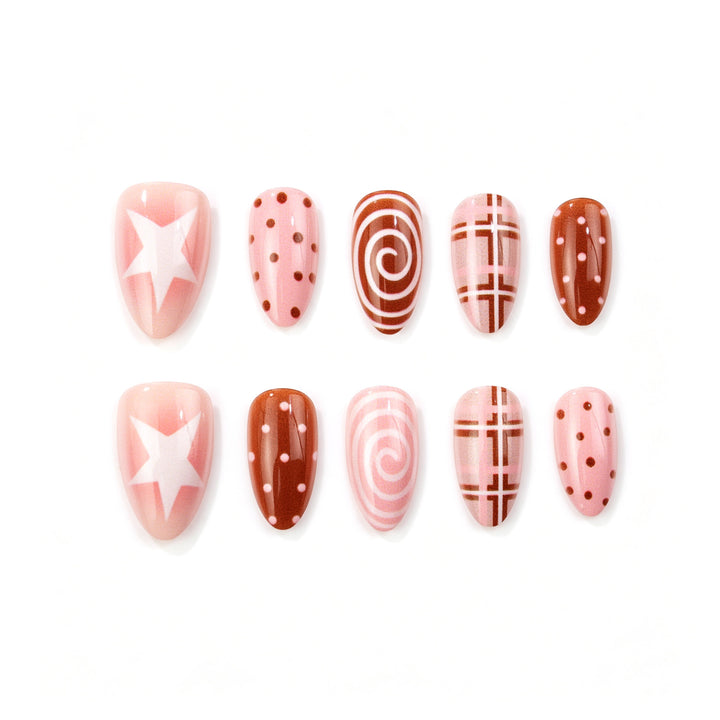 Artistic Dessert-Inspired Press-On Nails