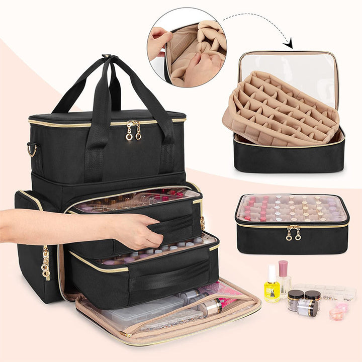 Practical cosmetics and nail organizer bag Bowlift