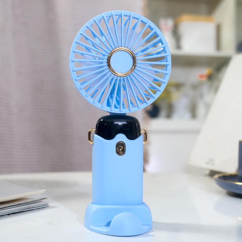 Women's Portable Mini Fan with Ergonomic Handle Design and Adjustable Tilt Bowlift