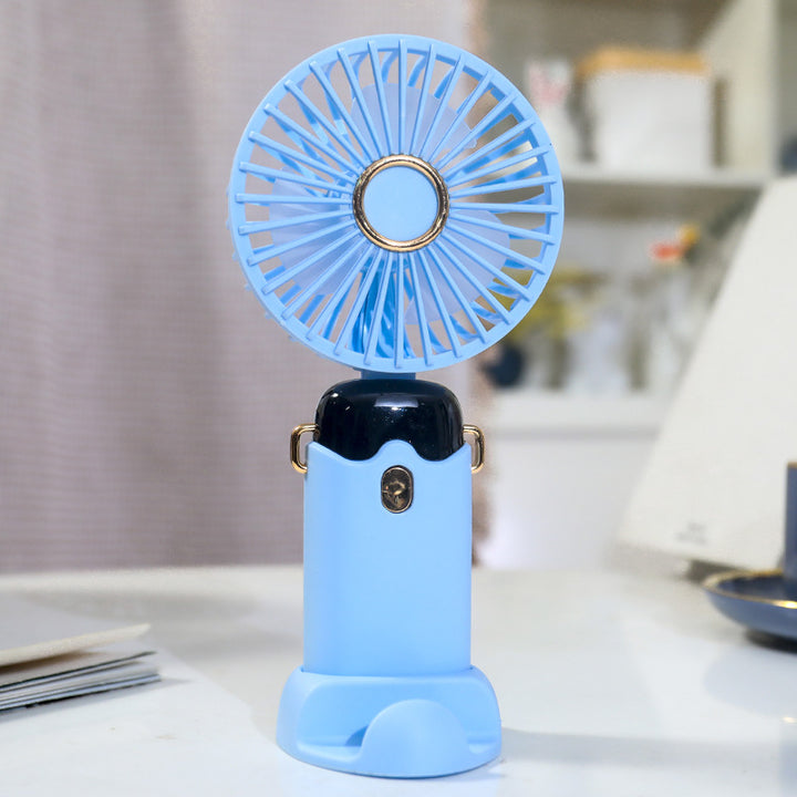 Women's Portable Mini Fan with Ergonomic Handle Design and Adjustable Tilt Bowlift
