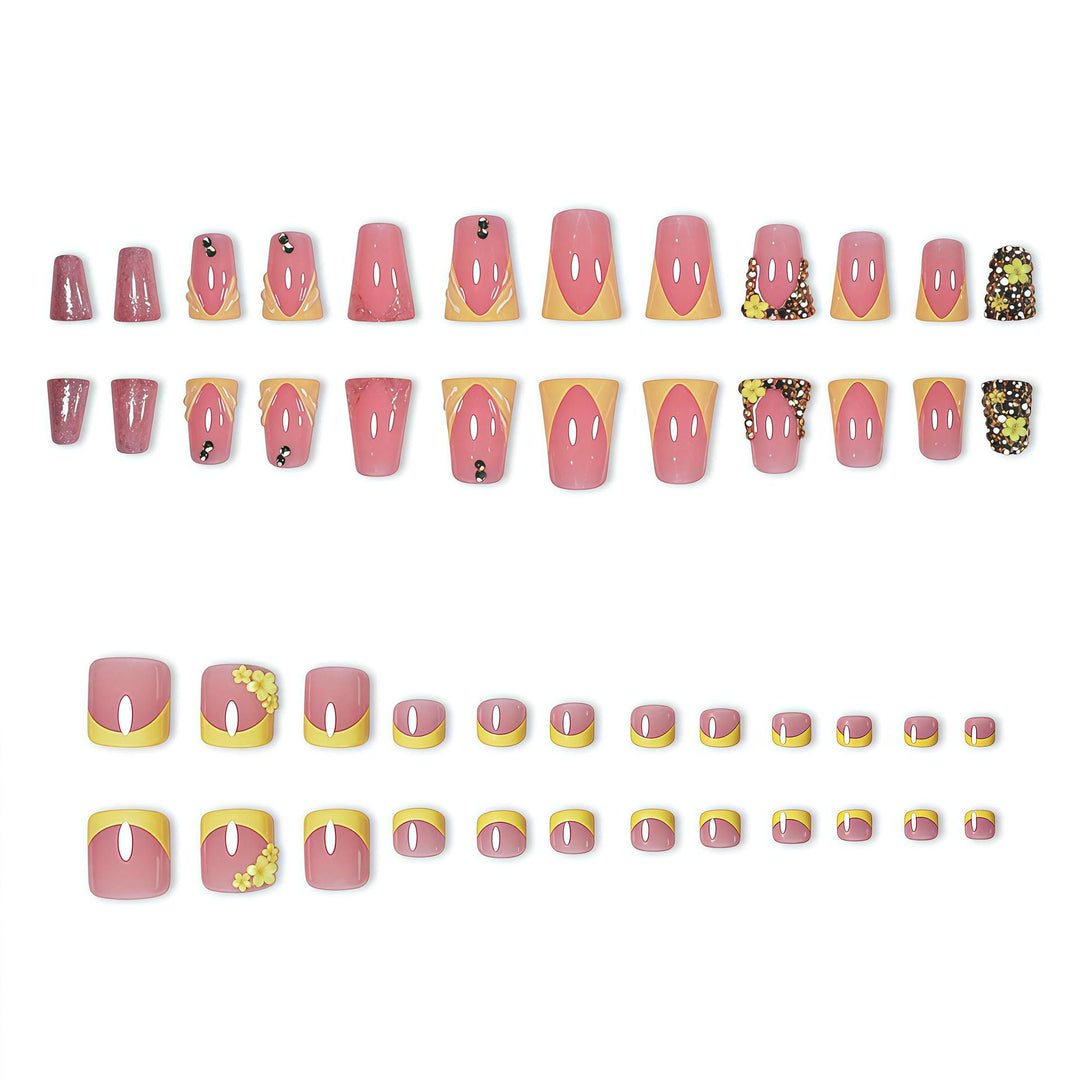 Luxury Decorative Press-On Nail Set Bowlift