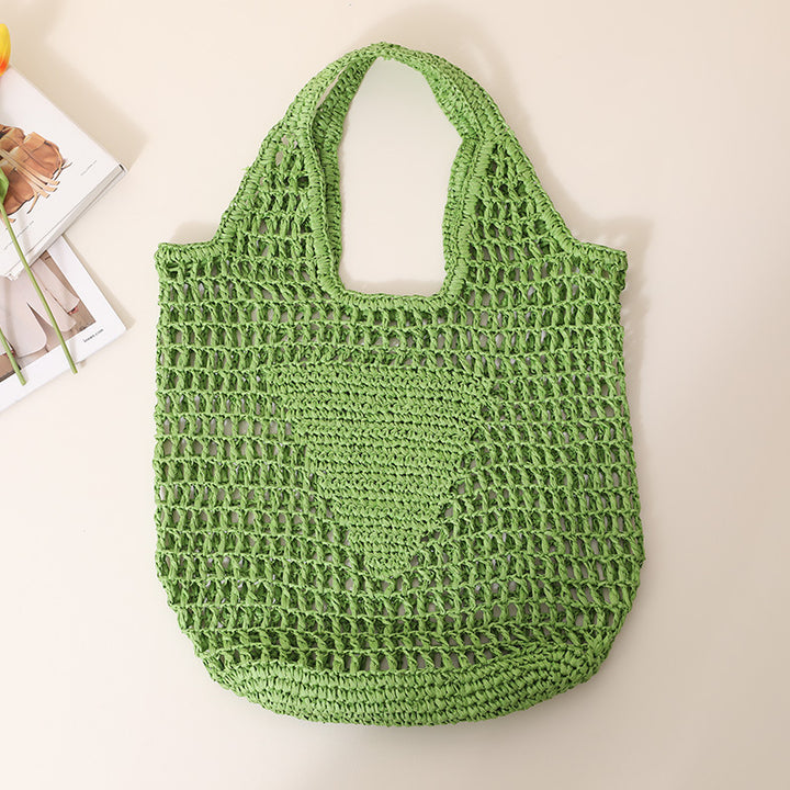 Coarse crochet bag with large handles Bowlift