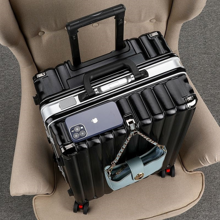 Hard Shell Trolley With Integrated Usb Charging Port And Multifunctional Storage Bowlift