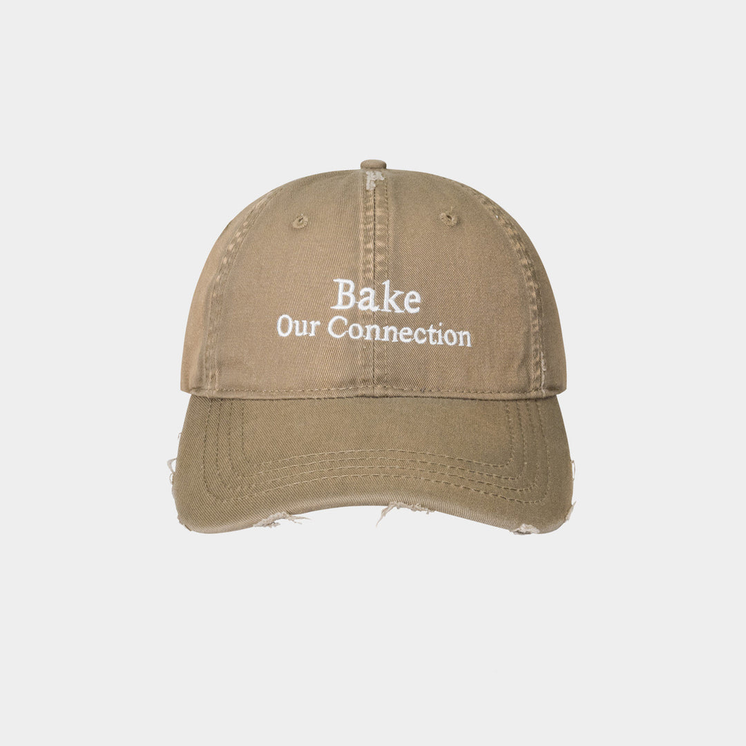 Playful Distressed Embroidered Baseball Cap
