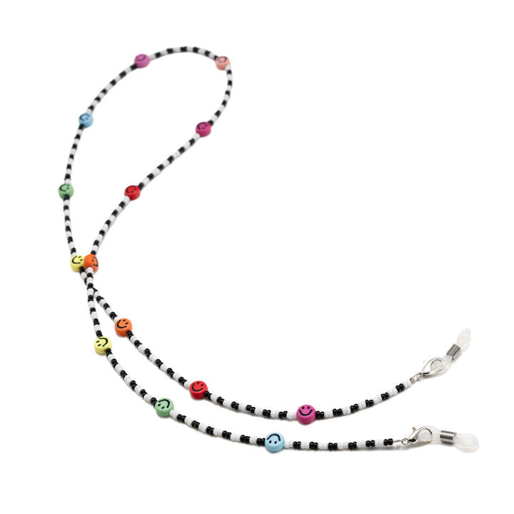 Colorful Beaded Smile Face Eyewear Chain Bowlift