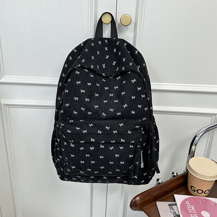 Playful Corduroy Backpack Bowlift