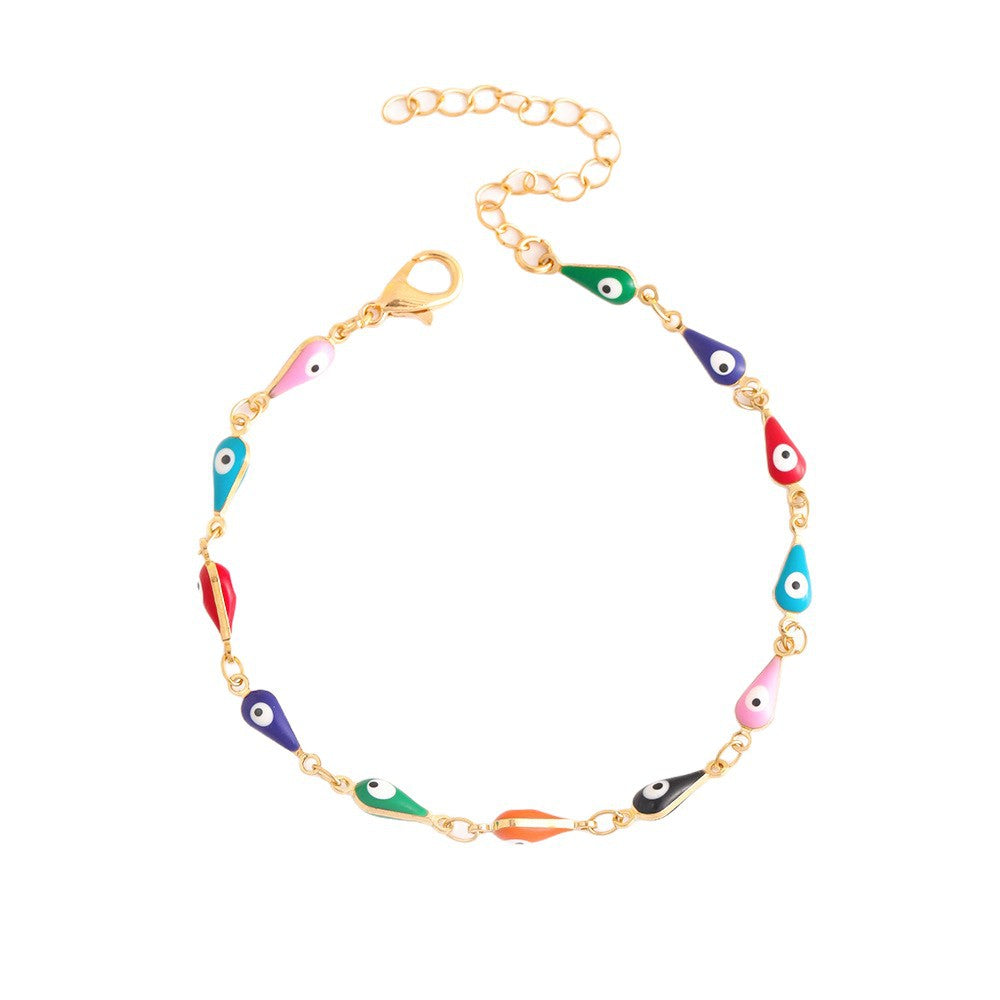 Colorful Evil Eye Charm Anklet Bowlift 1788164324