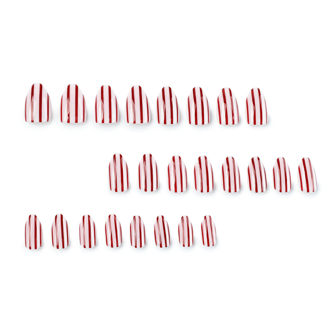 Artistic nail art with striped design Bowlift