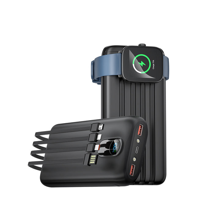 Portable power bank with fast inductive charging and multiple USB ports Bowlift