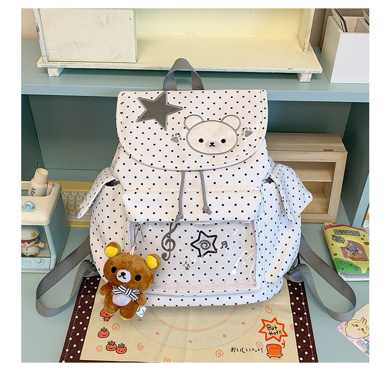 Fun Patterned Polka Dot Backpack