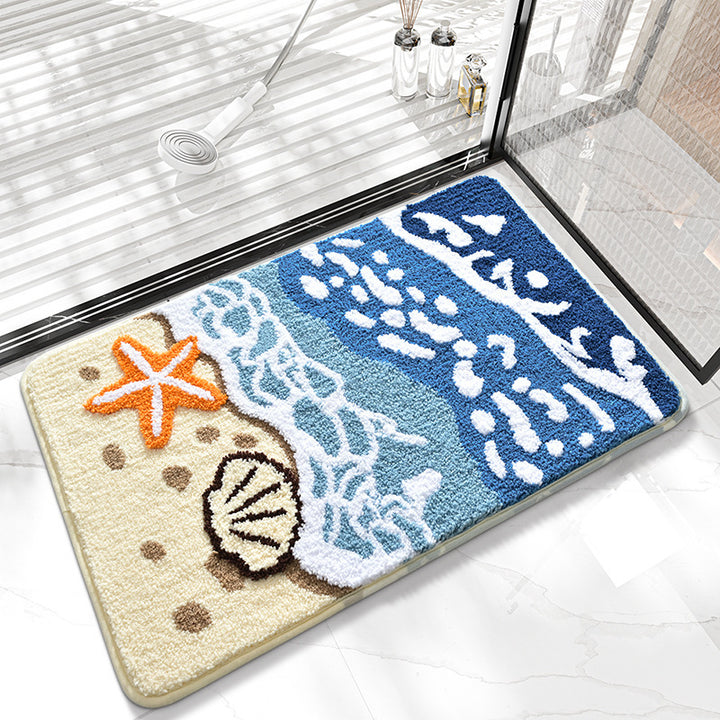 Coastal-Themed Memory Foam Bath Mat