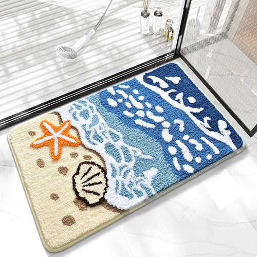 Coastal-Themed Memory Foam Bath Mat