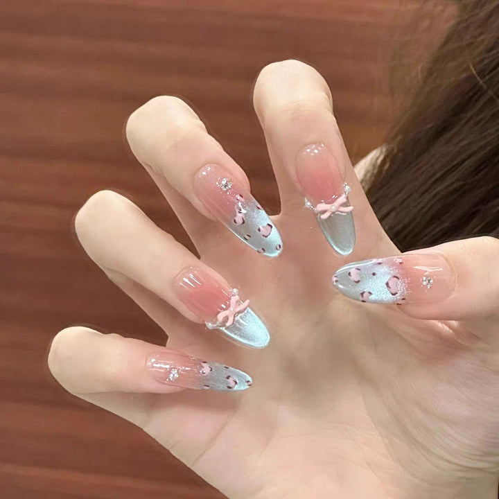 Artistic Press-On Nail Set with Unique Designs Bowlift