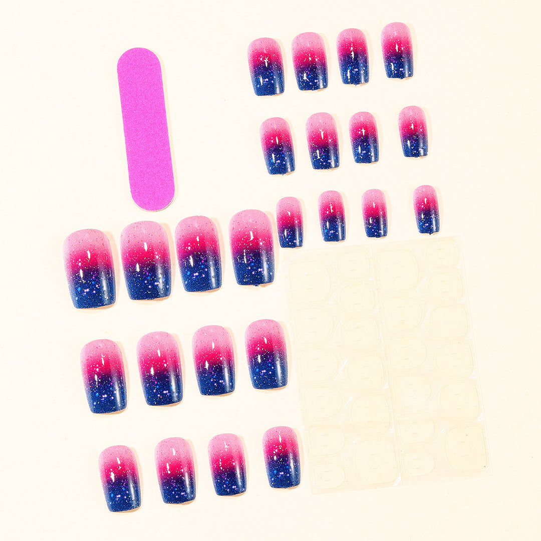 Sparkling Ombre Nail Art Extensions Bowlift