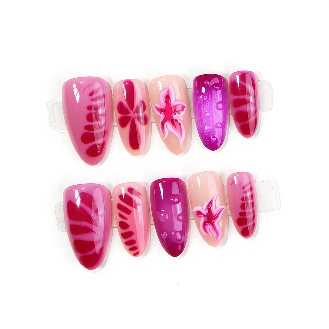 Artistic Press-On Nail Art Set Bowlift