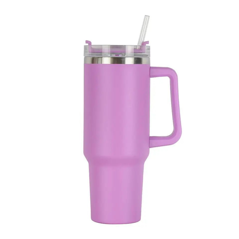 Women's Insulated Drinking Cup with Handle and Straw Bowlift