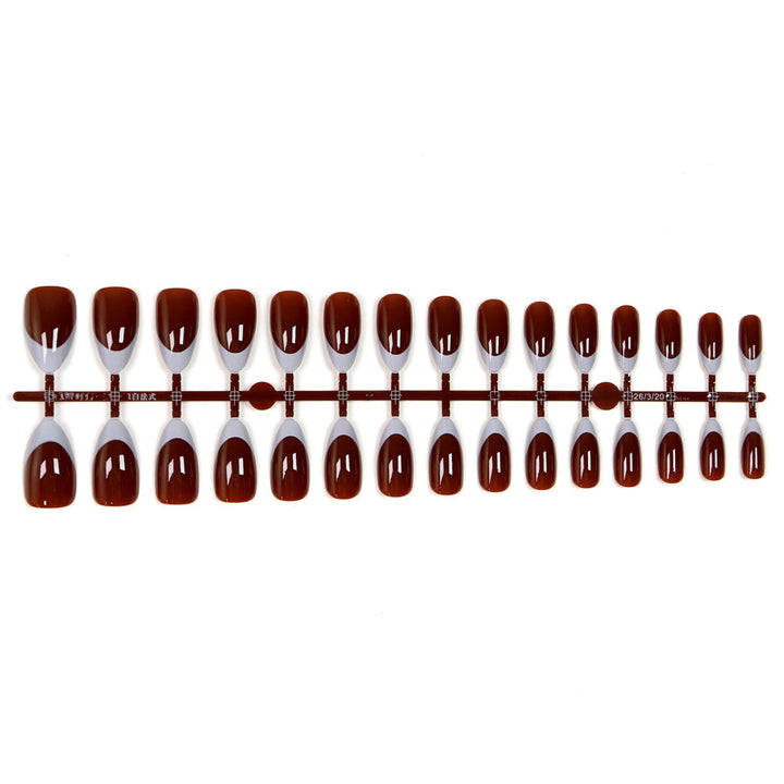 Acrylic Nail Set with Elegant French Tip Bowlift
