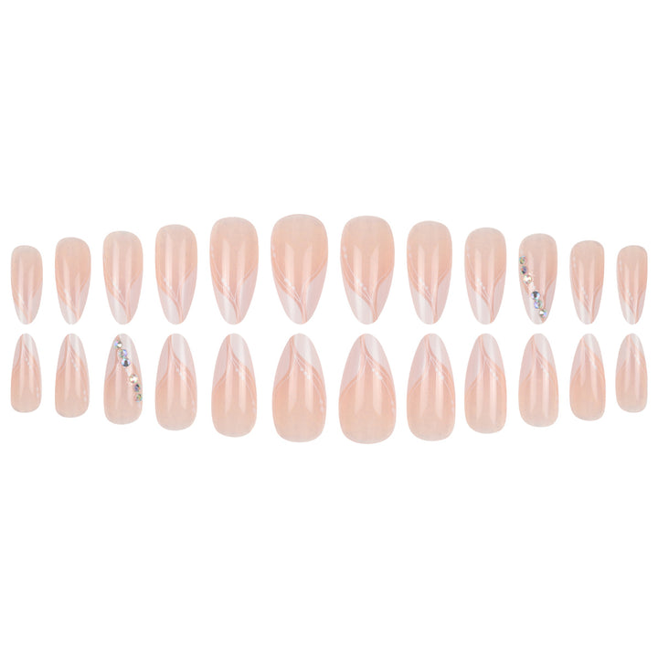Elegant Stiletto Press-On Nails with Rhinestone Accents Bowlift