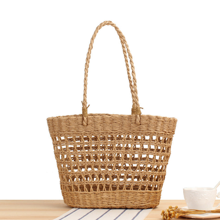 Woven Beach Bag Made of Natural Material Bowlift