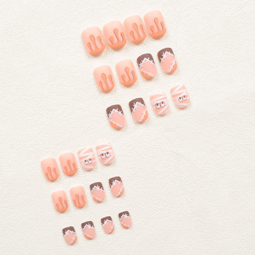 Artificial nail set with creative Halloween design Bowlift