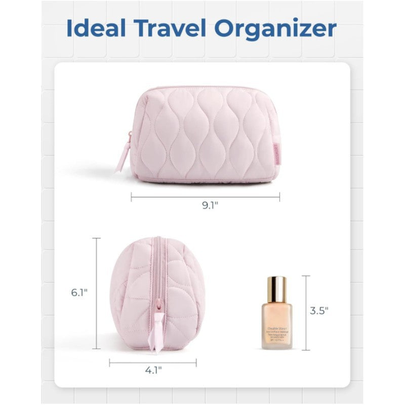 Cosmetic Organizer Bag with Cross Pattern Bowlift