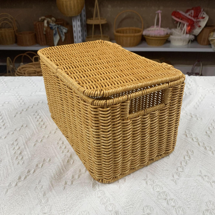 Versatile Rectangular Woven Storage Bin Bowlift