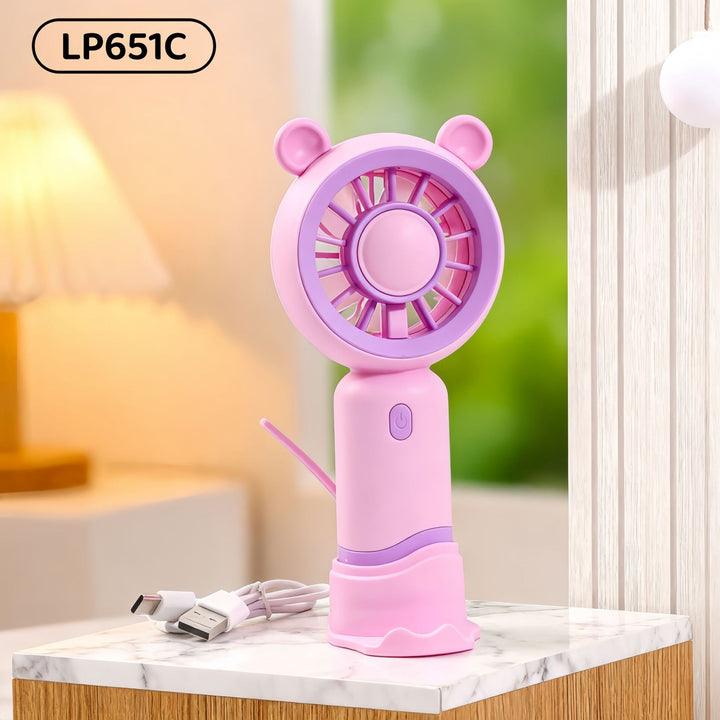 Women Portable Hand Fan with Cute Snail Design Bowlift