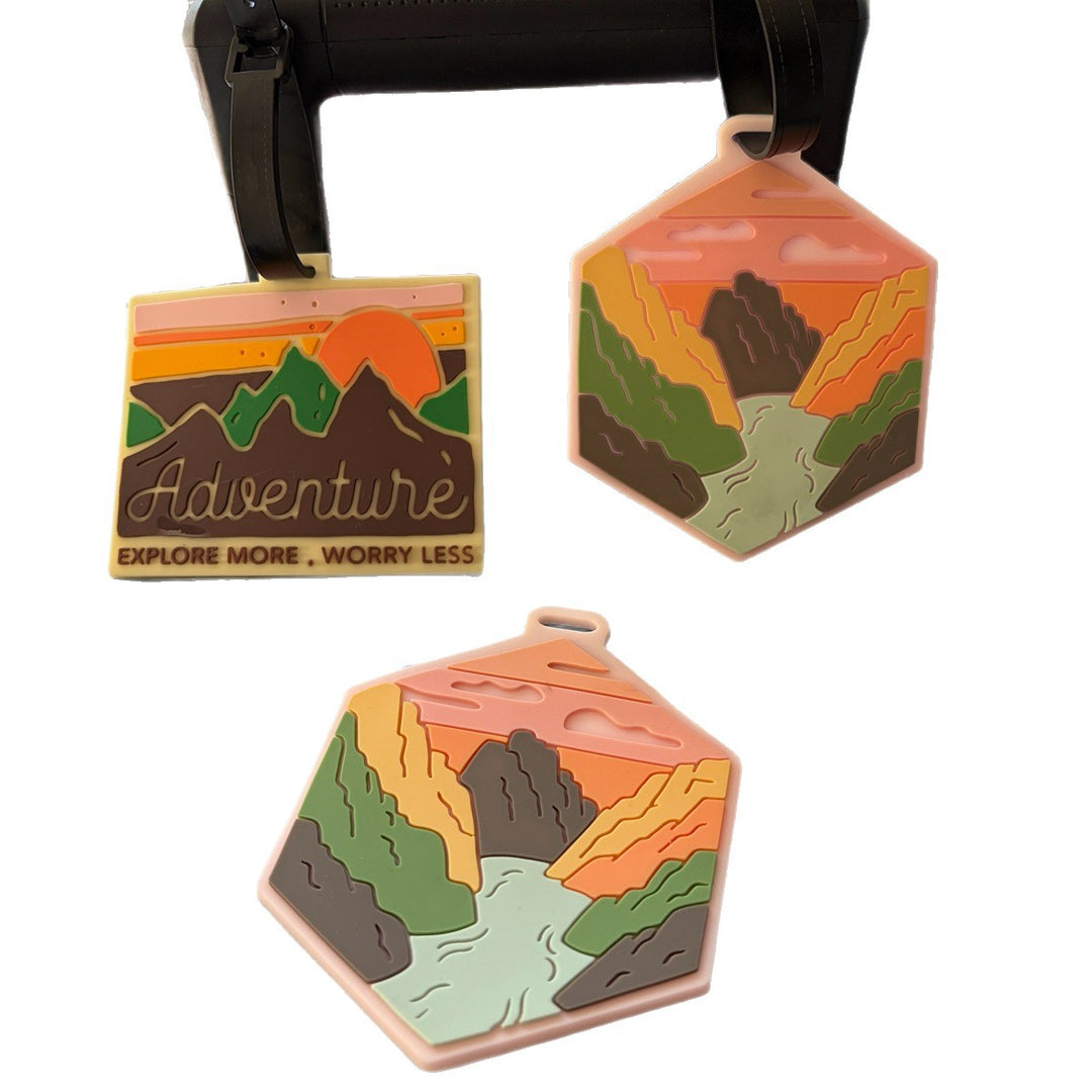 Adventure-Themed Luggage Tag Bowlift