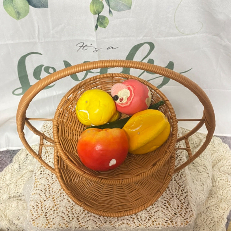 Rustic Woven Fruit & Vegetable Basket Bowlift