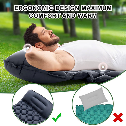 Air Mattress With Integrated Headrest And Comfortable Valve System Bowlift