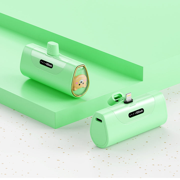 Funny power bank with integrated animal figure Bowlift