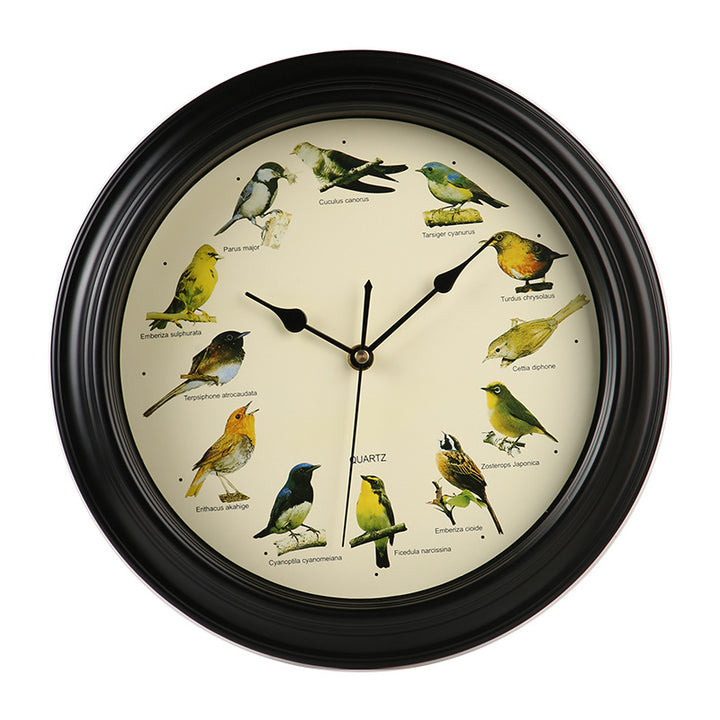 Wall clock with colorful bird design Bowlift