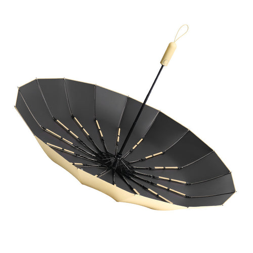 Women Automatic Folding Umbrella with 48 Ribs and Ergonomic Handle Bowlift