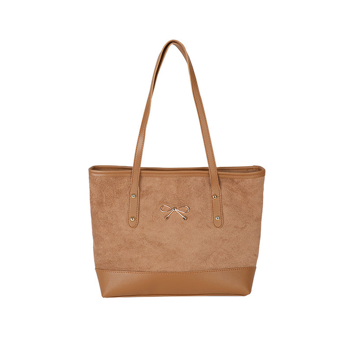 WoStylish Faux Suede Tote Bag Bowlift