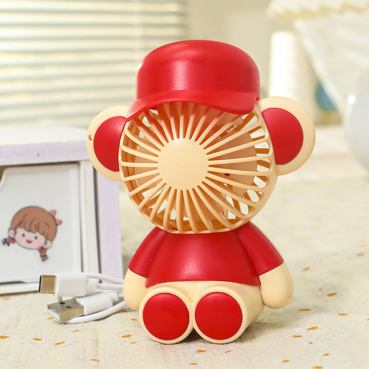 Women portable mini fan in cute monkey design Bowlift