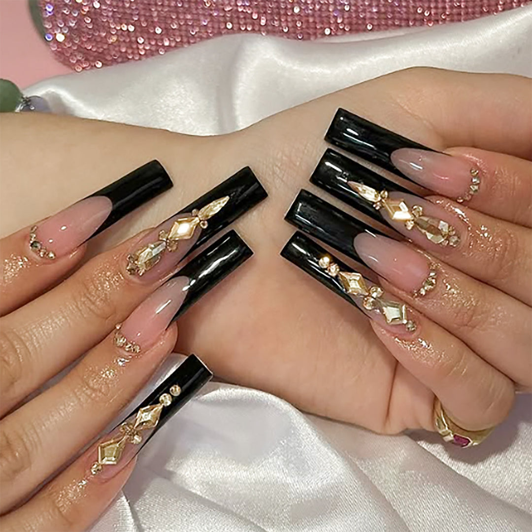 Decorative Long Stiletto Nail Extensions Bowlift