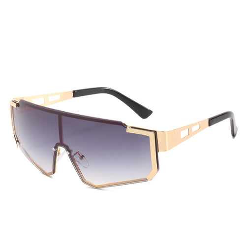 Women Oversized Sporty Sunglasses with Modern Frame Bowlift