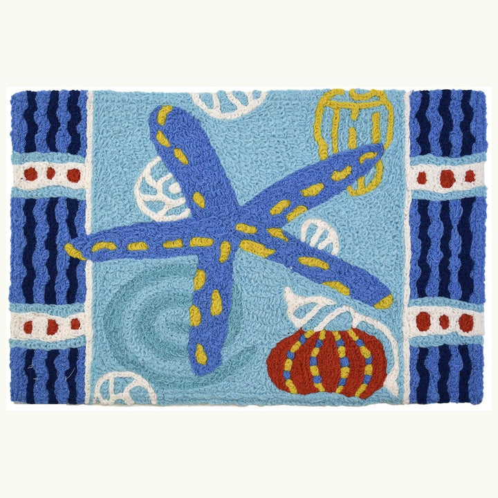 Colorful Coast-Themed Kitchen Mat
