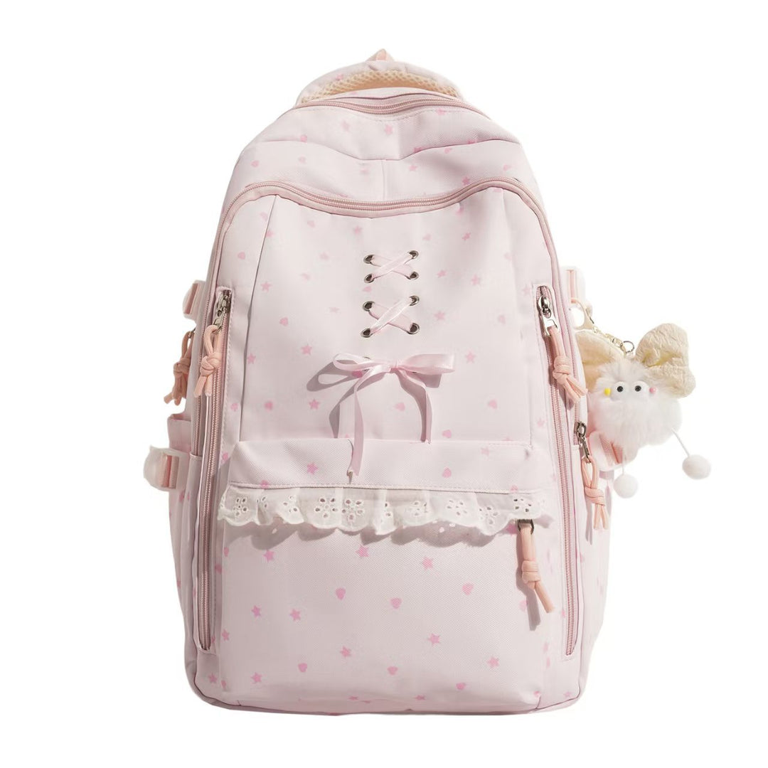 Lace-Up Detail School Backpack Bowlift