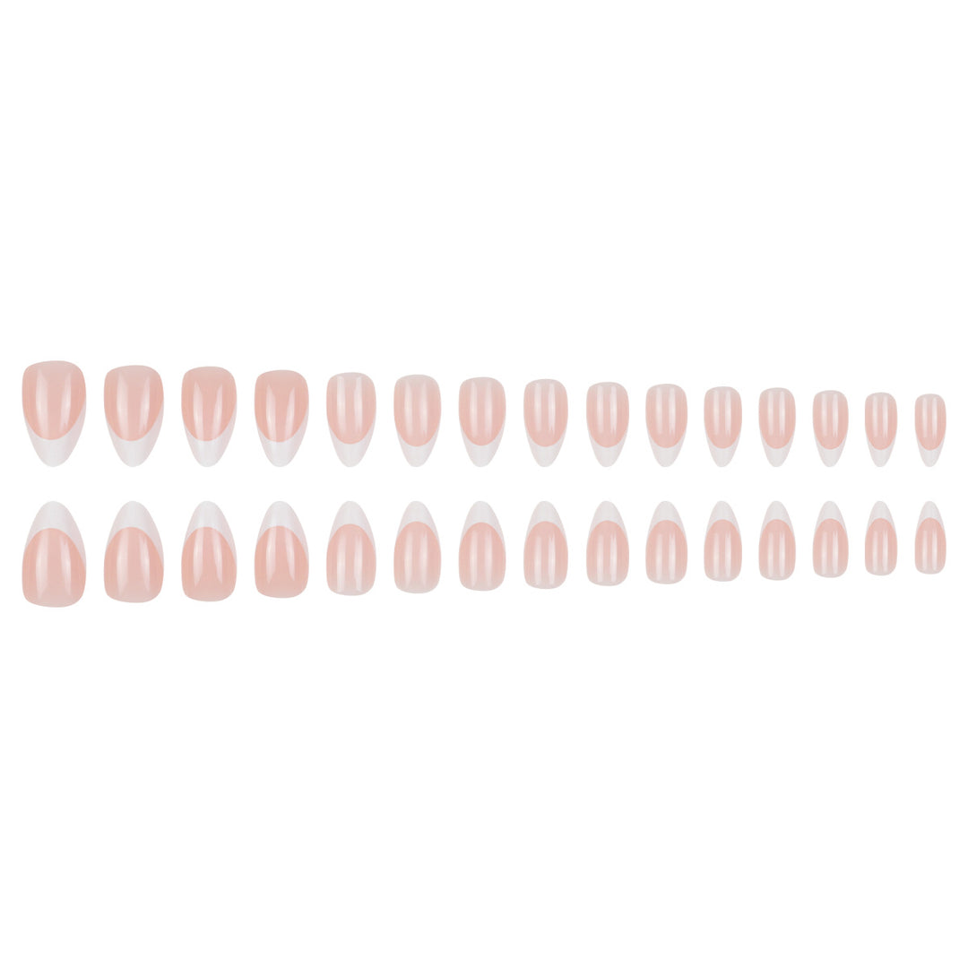 Elegant Stiletto Press-On Nails with French Tip Design Bowlift 1789085790
