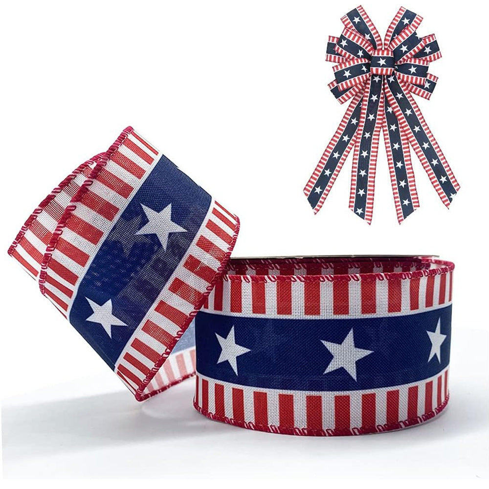 Unisex decorative bow in large size with long ribbons and star pattern for door and wall decoration Bowlift