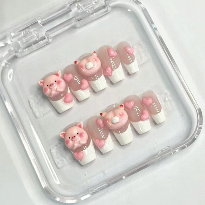 Decorative Press-On Nail Design Set Bowlift