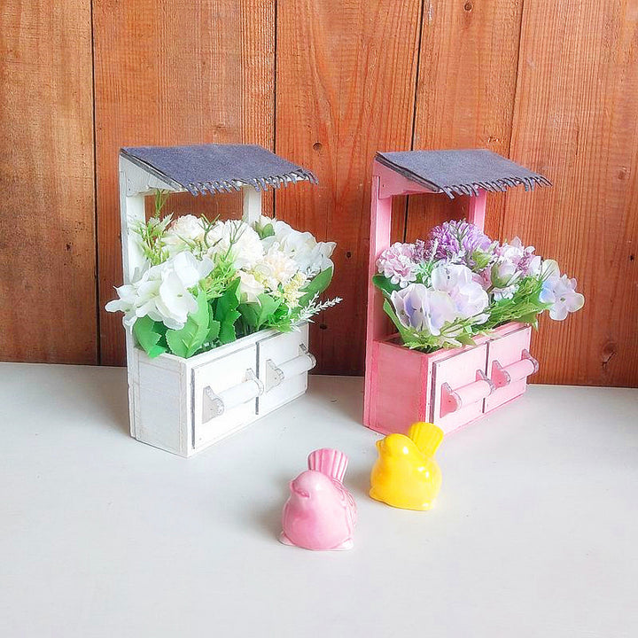 Decorative Flower Pot Box with Roof