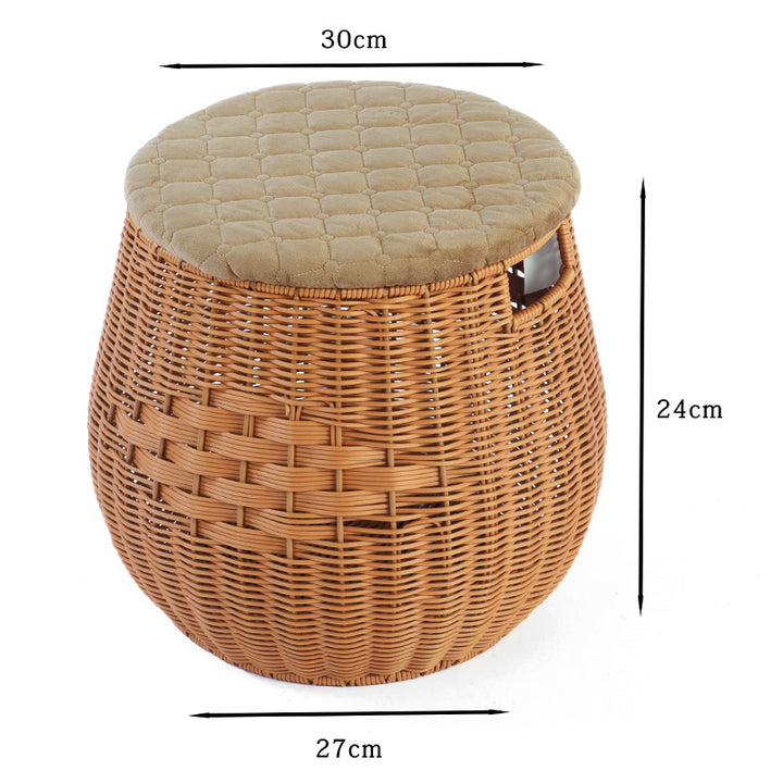 Woven Storage Ottoman Bowlift