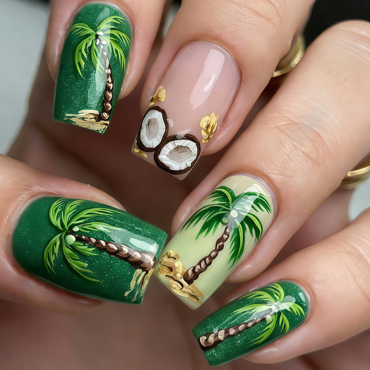 Tropical Style Artificial Nails Bowlift