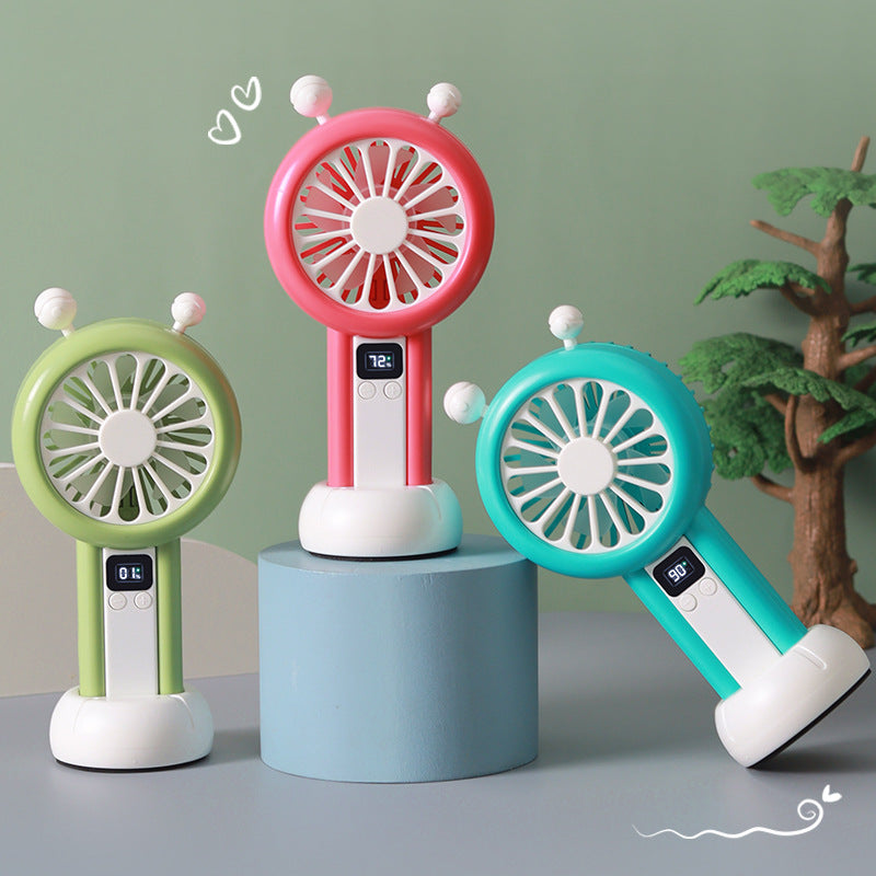 Unisex Portable USB Table Fan with Digital Speed Display Bowlift