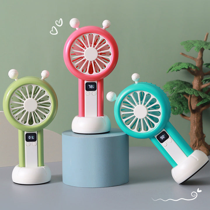 Unisex Portable USB Table Fan with Digital Speed Display Bowlift
